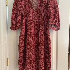 Universal Thread Red Puff Sleeve Sundress